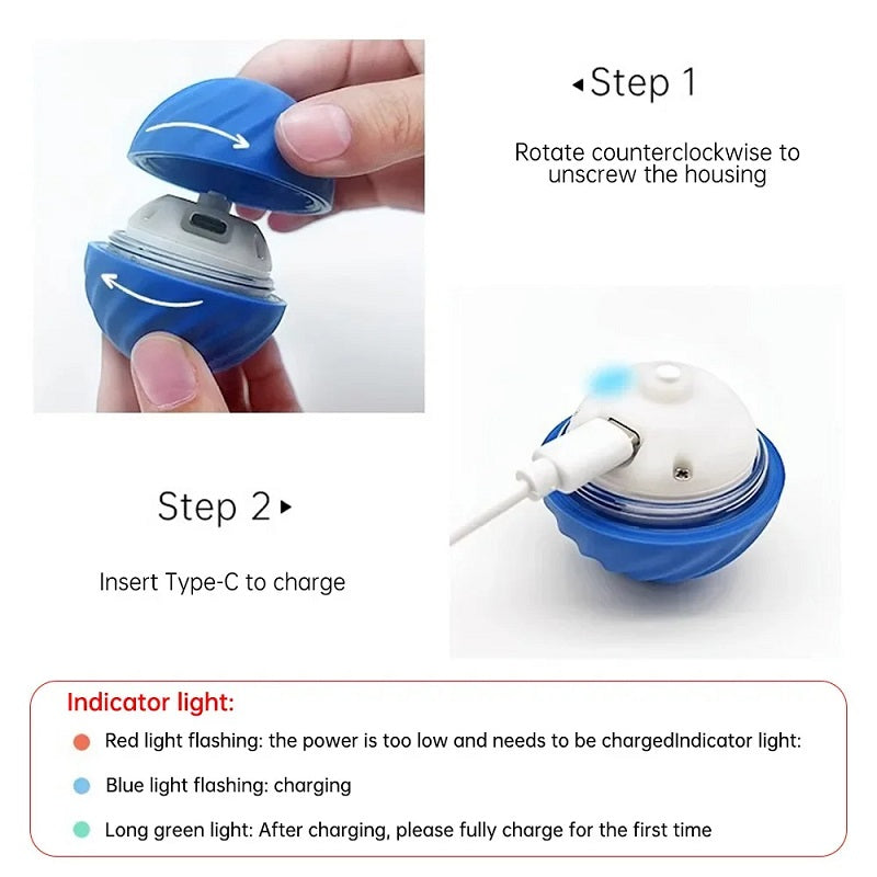 Smart Interactive Dog Toy Ball — Self-Moving & Auto-Rolling