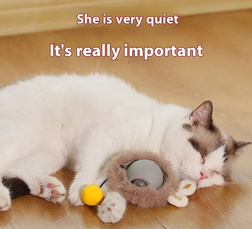 Interactive Plush Cat Rolling Ball