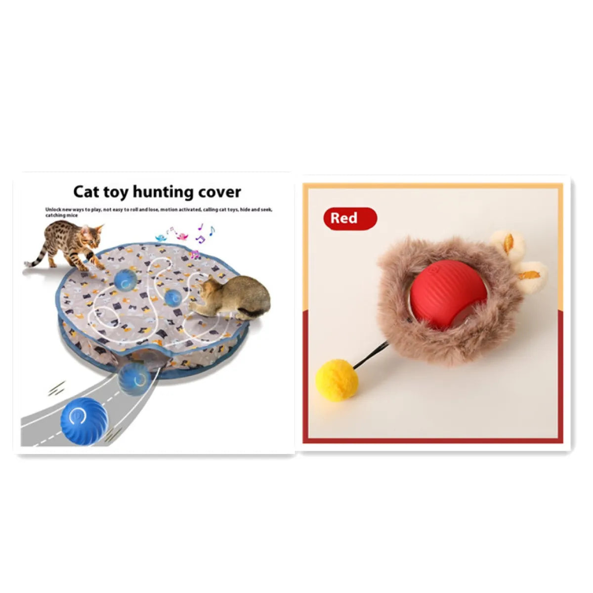 Interactive Plush Cat Rolling Ball