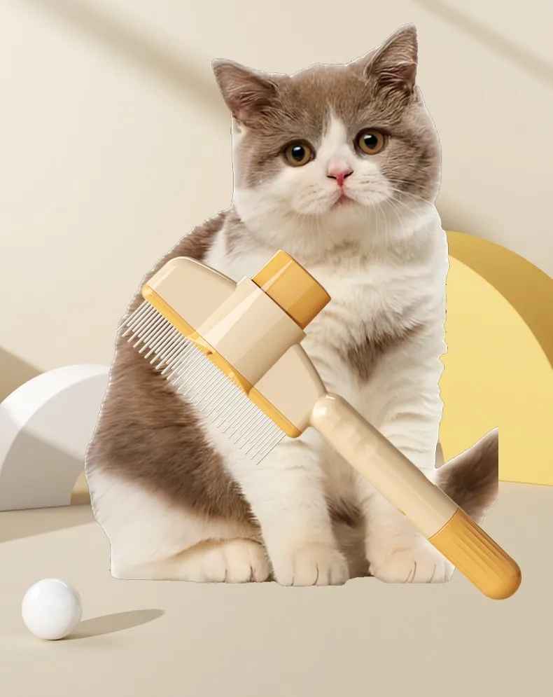 ProGroom Pet Comb – One-Click Self-Cleaning Grooming Comb for Cats & Dogs