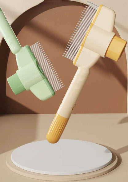 ProGroom Pet Comb – One-Click Self-Cleaning Grooming Comb for Cats & Dogs