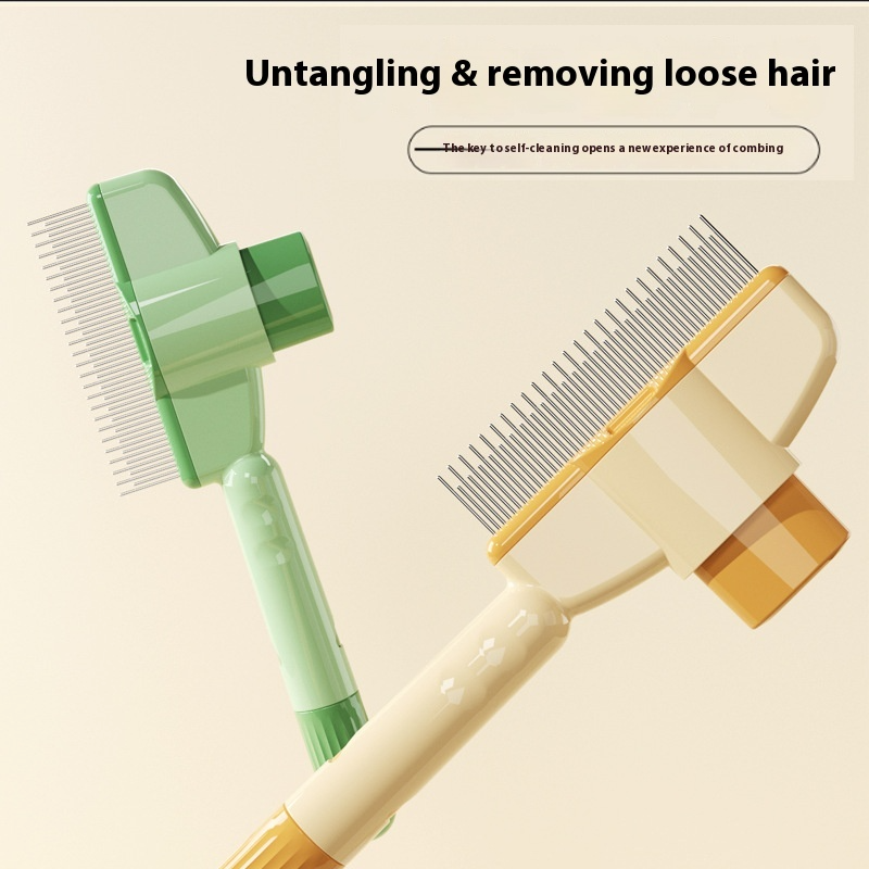 ProGroom Pet Comb – One-Click Self-Cleaning Grooming Comb for Cats & Dogs